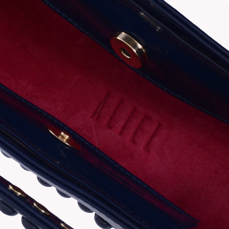 Jalila - Patent Navy Blue - Top Handle Bag