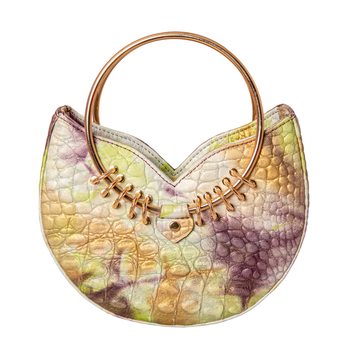 Jari'aa - Aubergine - Metal Top Handle Bag