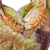 Jari'aa - Aubergine - Metal Top Handle Bag