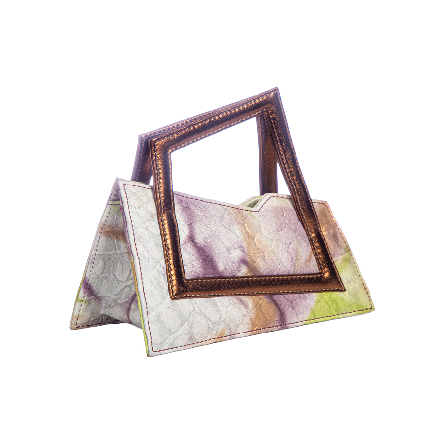 Jari'aa - Aubergine - Square Top Handle Mini Bag