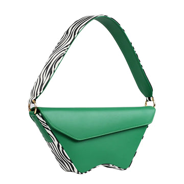 Nadira - Green x Zebra - Shoulder Bag