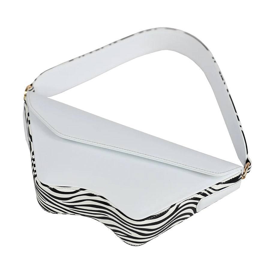 Nadira - White x Zebra - Shoulder Bag