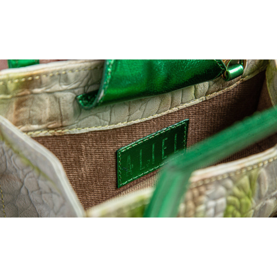 Jari'aa - Pistacchio - Square Top Handle Mini Bag