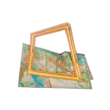 Jari'aa - Turquoise - Square Top Handle Mini Bag